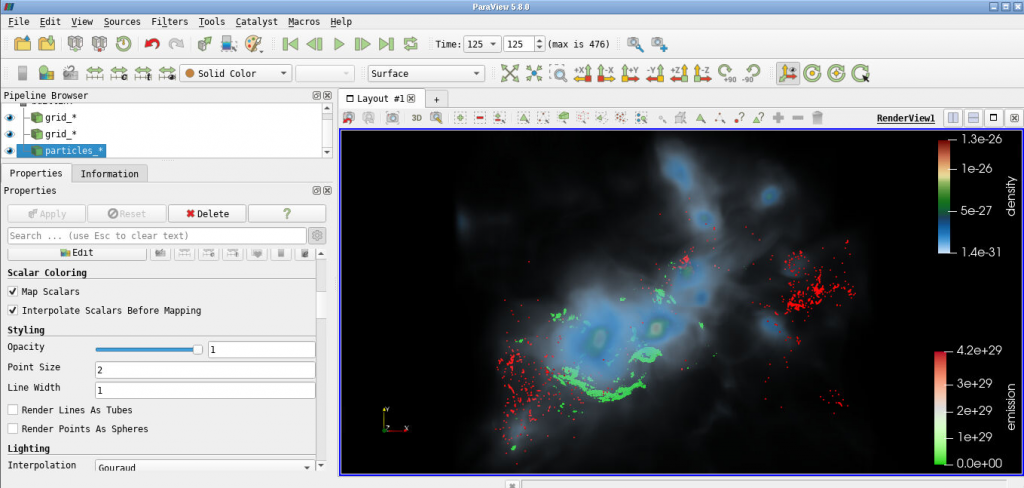 Pre-visualizzazione dei dati in Paraview